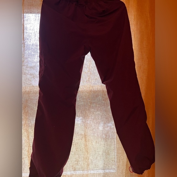 Vintage express maroon burgundy cargo Velcro pants size medium waist 28 in - Picture 6 of 15
